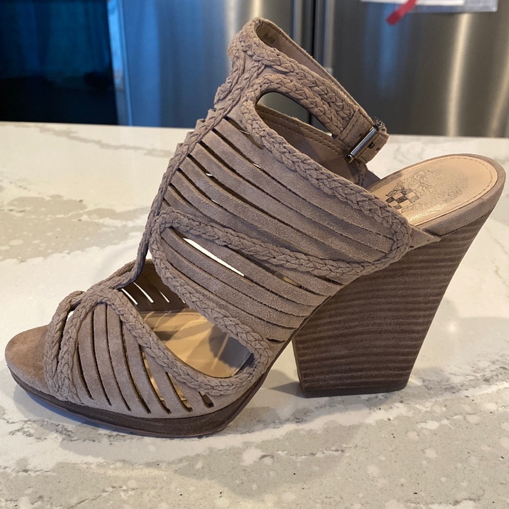 Vince Camuto Janil cashmere true suede sandals